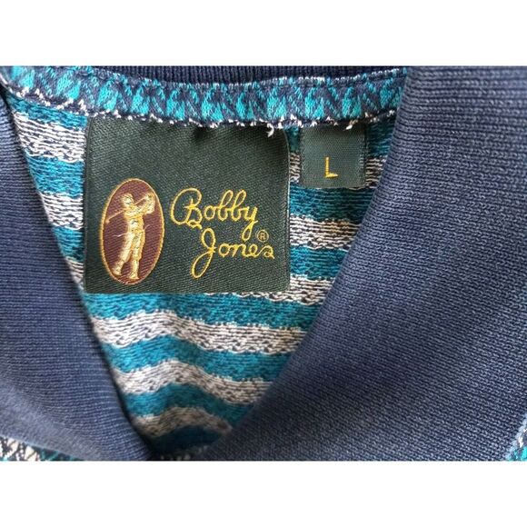 Bobby Jones Men's Large Italian Golf Polo Short Sleeve Geometric‎ Aztec Pattern - Picture 5 of 13